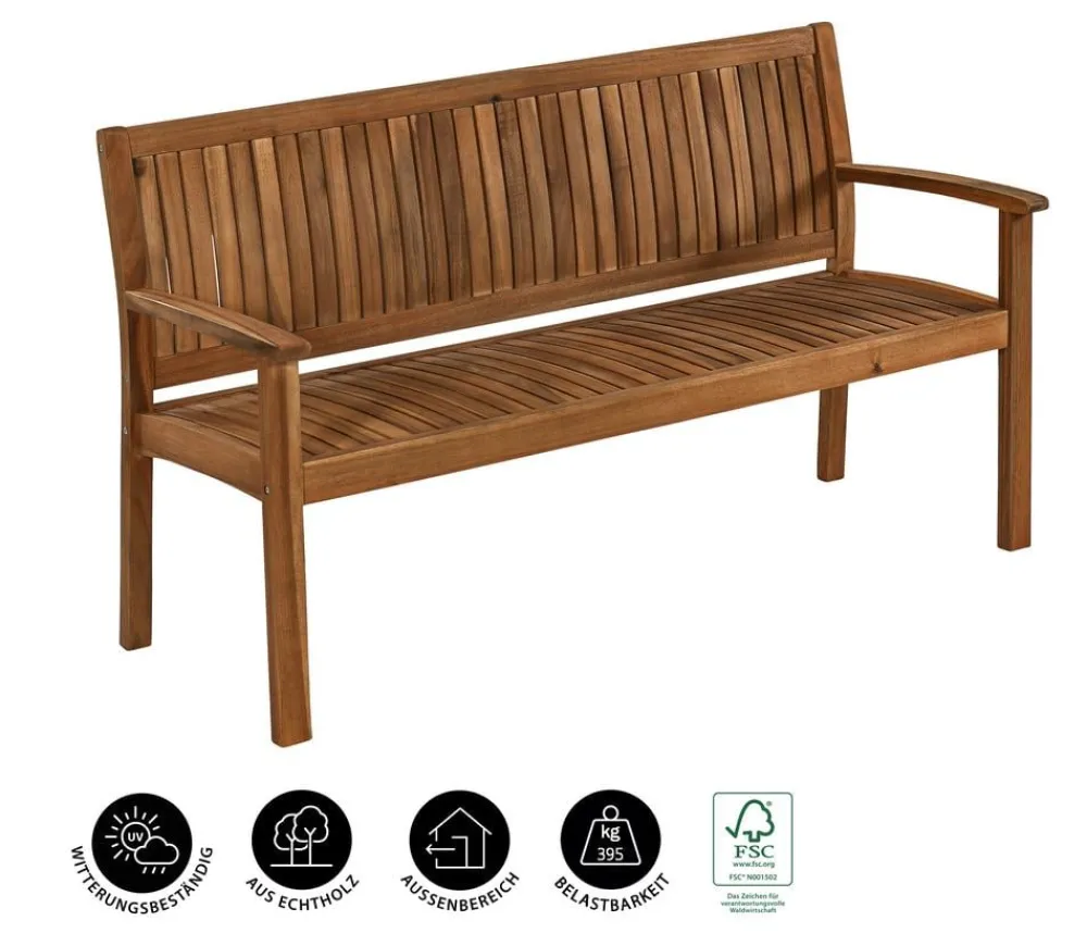 Dehner Gartenbank Valetta Braun Online