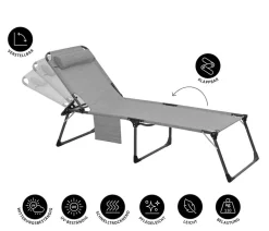 Dehner Klappliegen|Relaxliegen > Gartenliege Mallorca, ca. B71/H112/T232 cm