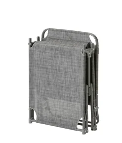 Dehner Klappliegen|Relaxliegen - Gartenliege Mallorca, ca. B71/H112/T232 cm Dunkelgrau