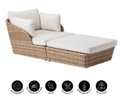 Dehner Gartenliege Tulum, 2-teilig, ca. B103/H66/T200 cm Best