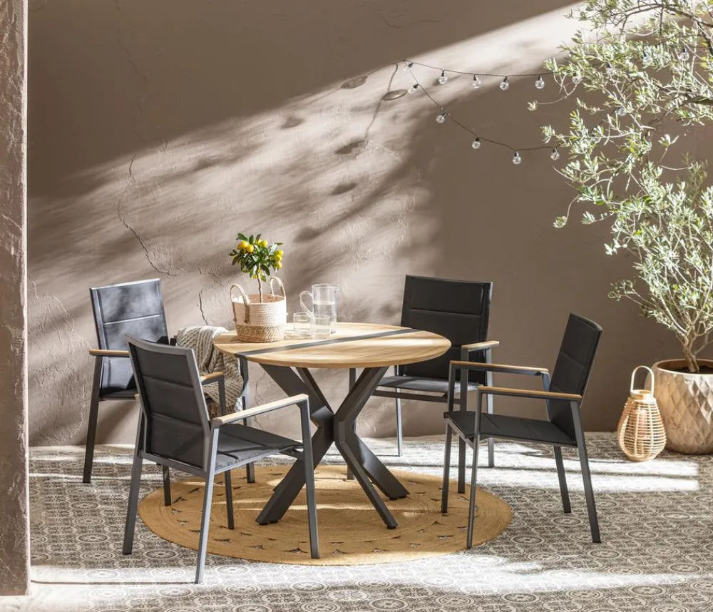 Dehner Balkonmöbel-Sets|Esstisch-Gruppen > Gartenmöbelset Montevideo, 5-teilig