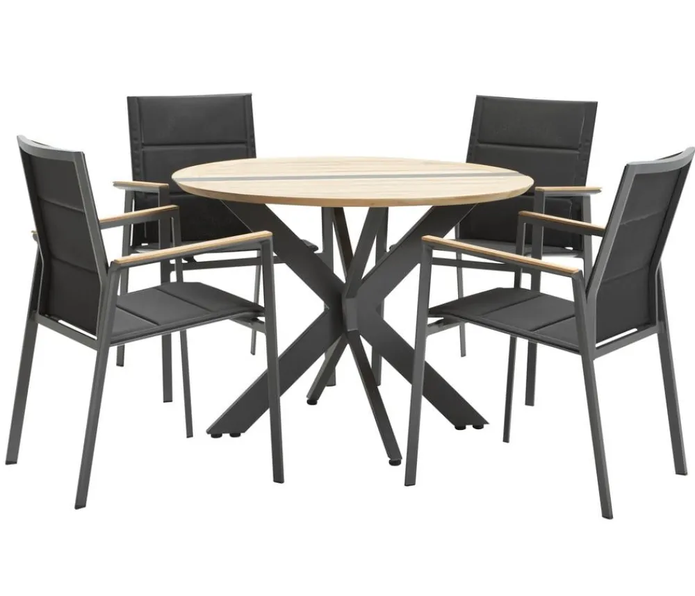 Dehner Balkonmöbel-Sets|Esstisch-Gruppen > Gartenmöbelset Montevideo, 5-teilig
