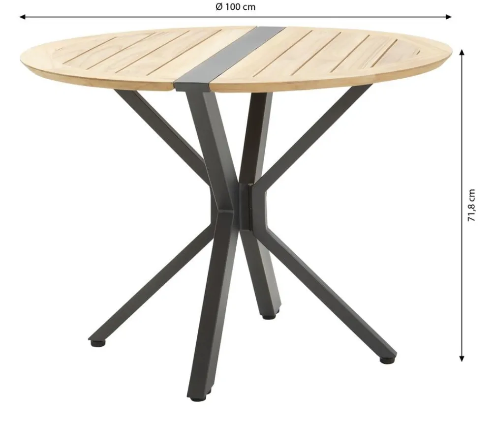 Dehner Balkonmöbel-Sets|Esstisch-Gruppen > Gartenmöbelset Montevideo, 5-teilig