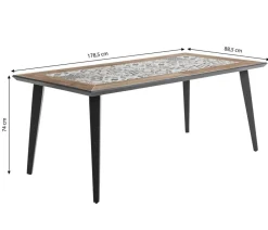 Dehner Garten-Esstische|Gartentische Aluminium > Gartentisch Lissabon, ca. B178,5/H74/T88,5 cm