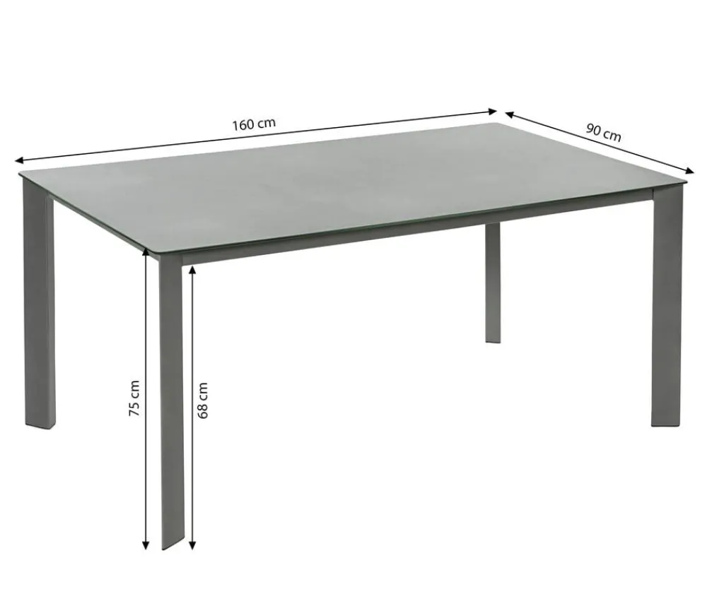 Dehner Garten-Esstische|Gartentische Aluminium > Gartentisch Nancy, ca. B160/H75/T90 cm