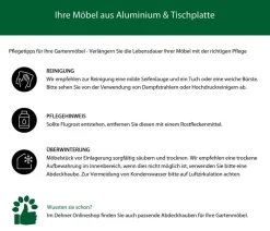 Dehner Garten-Esstische|Gartentische Aluminium > Gartentisch Nancy, ca. B160/H75/T90 cm