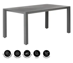 Dehner Garten-Esstische|Gartentische Aluminium > Gartentisch Palermo, ca. B160/H74/T87 cm
