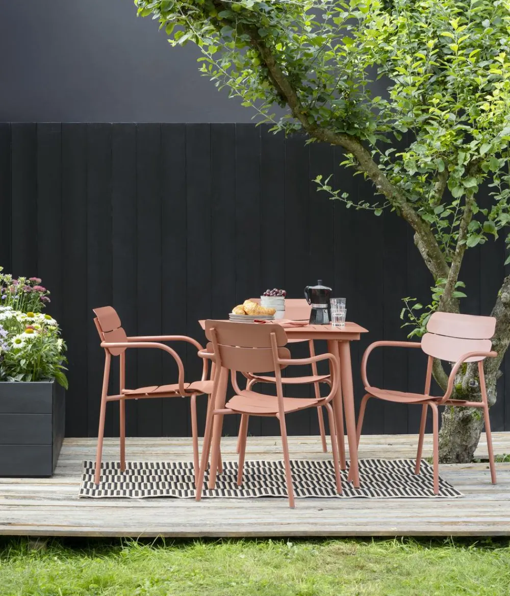 Dehner Gartentisch Paris, ca. B75/H73/T75 cm Terrakotta New