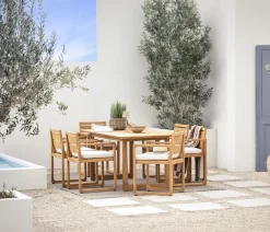 Dehner Gartentisch Port-au-Prince, ca. B180/H77/T90 cm Braun Clearance