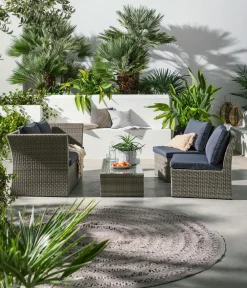 Dehner Loungemöbel|Gartenlounge-Sets - Geflecht-Lounge Rom, 4-teilig