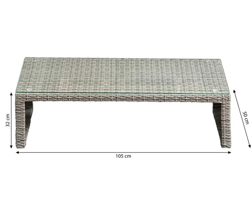 Dehner Loungemöbel|Gartenlounge-Sets - Geflecht-Lounge Rom, 4-teilig
