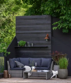 Dehner Loungemöbel|Gartenlounge-Sets - Geflecht-Lounge Rom, 4-teilig