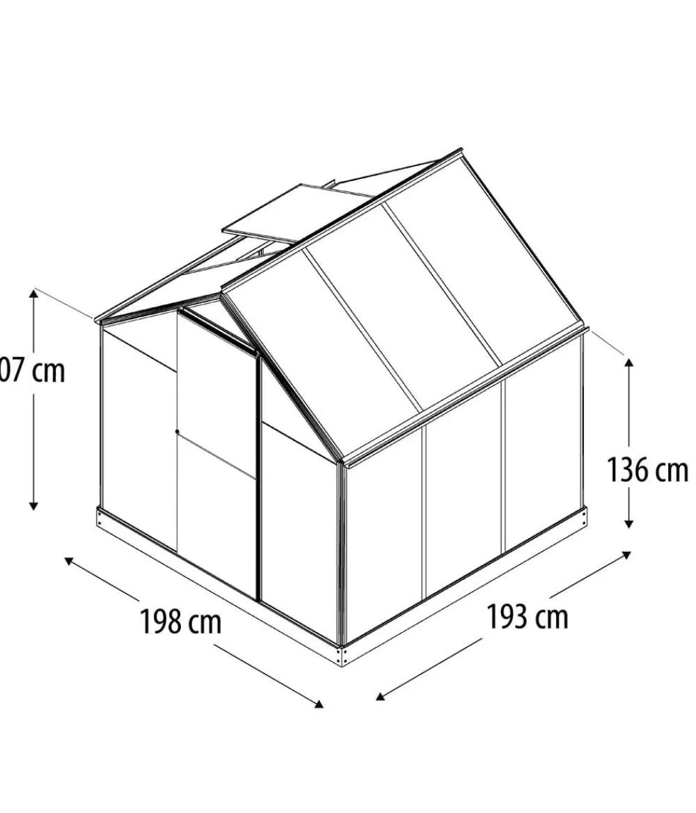 Dehner Gewächshäuser > Gewächshaus Urbania 3800, inkl. Fundament