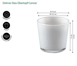 Dehner Blumentöpfe & Übertöpfe > Glas-Übertopf Conner, konisch