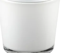 Dehner Glas-Übertopf Conner, konisch Weiß Best