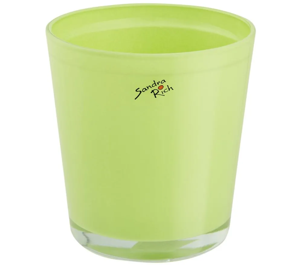 Dehner Orchideentöpfe - Glas-Übertopf, konisch, ca. Ø12 cm Hellgrün