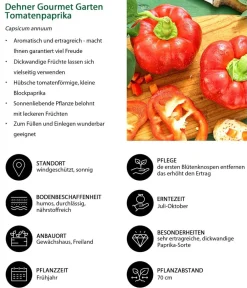 Dehner Gourmet Garten Peperoni- & Paprikapflanzen - Tomatenpaprika Rot