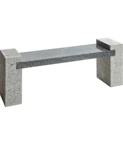 Dehner 2-Sitzer Gartenbänke|Gartenbänke Stein > Granit-Gartenbank, ca. B120/H45/T30 cm, grau
