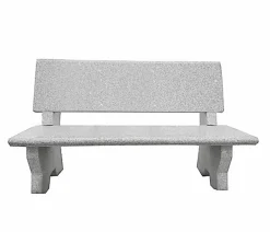 Dehner 2-Sitzer Gartenbänke|Gartenbänke Stein - Granit-Gartenbank, , ca. B120/H75/T50 cm Grau
