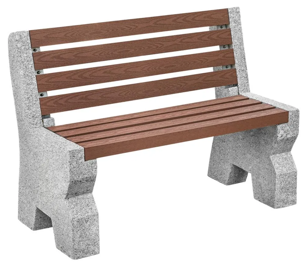 Dehner 2-Sitzer Gartenbänke|Gartenbänke Stein > Granit-Gartenbank, 2-Sitzer, ca. B114/H75/T52 cm