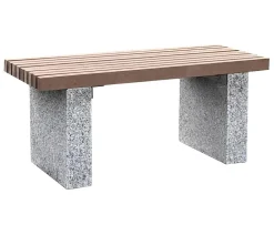 Dehner Granit-Gartenbank, 2-Sitzer Grau Hot