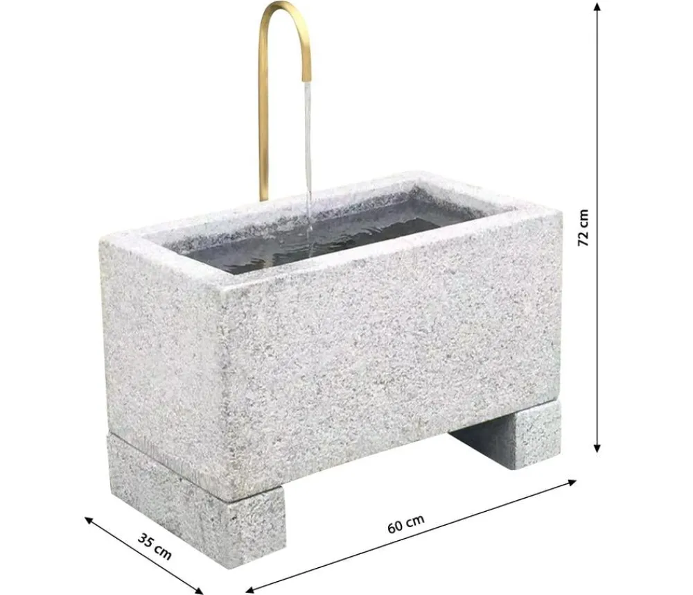 Dehner Gartenbrunnen > Granit-Gartenbrunnen Salzburg, ca. B60/H72/T35 cm
