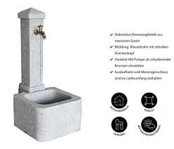 Dehner Gartenbrunnen > Granit-Gartenbrunnen Graz, ca. H110 cm