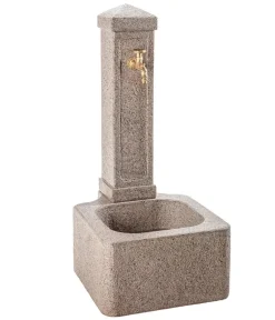 Dehner Granit-Gartenbrunnen Graz, ca. H110 cm Braun