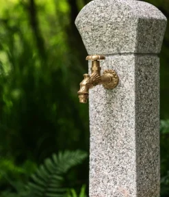 Dehner Gartenbrunnen - Granit-Gartenbrunnen Linz, ca. B62/H100/T46 cm Grau