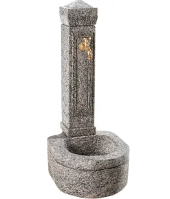 Dehner Gartenbrunnen - Granit-Gartenbrunnen Berlin, ca. H110 cm Grau