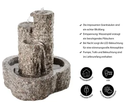 Dehner Gartenbrunnen - Granit-Gartenbrunnen Heidelberg, ca. B50/H55/T50 cm