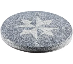 Dehner Gartenzwerge & Gartenfiguren - Granit-Kompassstein, /, ca. Ø40/4 cm
