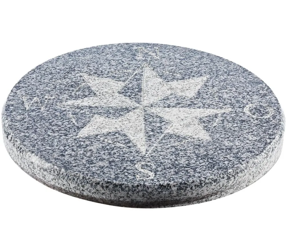 Dehner Gartenzwerge & Gartenfiguren - Granit-Kompassstein, /, ca. Ø40/4 cm
