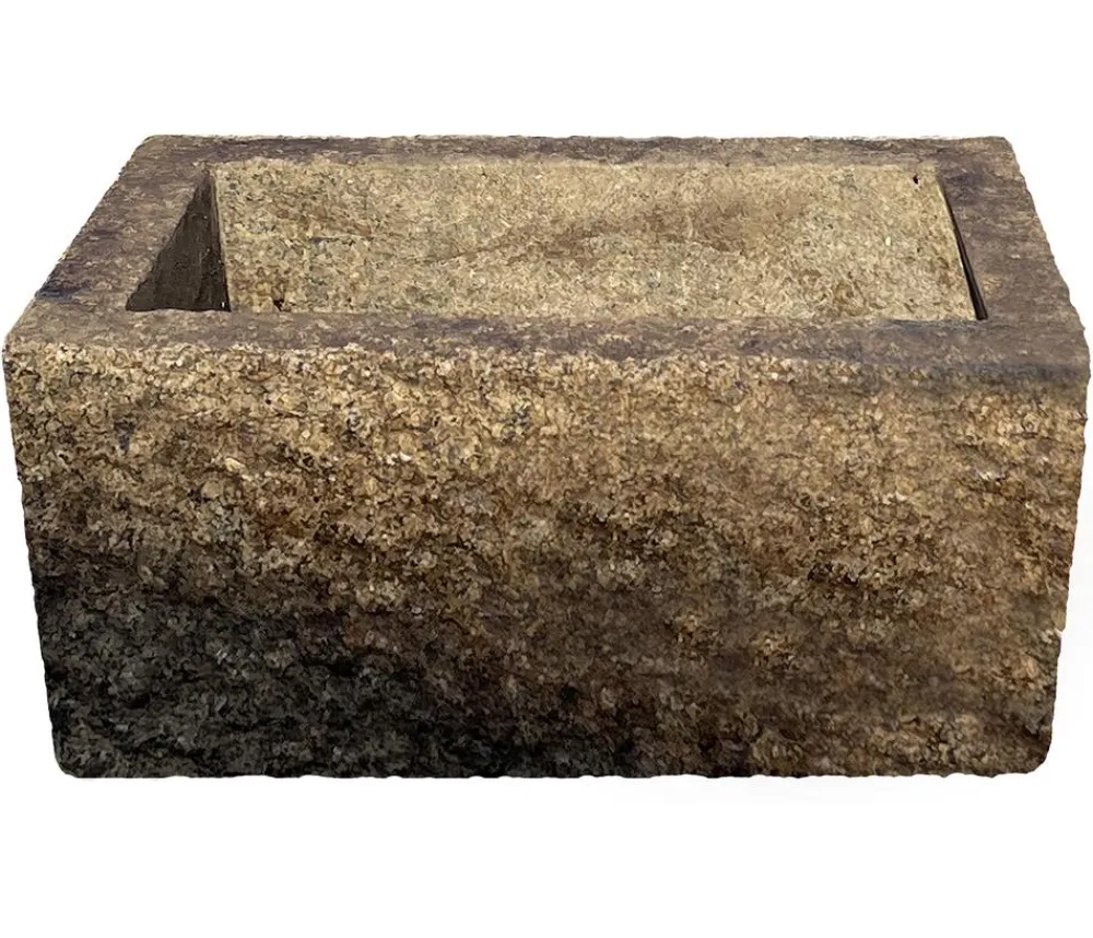 Dehner Granit-Pflanzkasten, rechteckig, Braun New