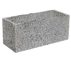 Dehner Pflanzkübel & Blumenkästen - Granit-Pflanztrog, rechteckig, Grau