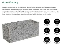 Dehner Pflanzkübel & Blumenkästen - Granit-Pflanztrog, rechteckig, Grau
