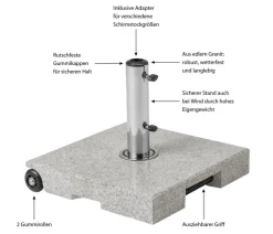 Dehner Schirmständer > Granit-Schirmständer, 40 kg