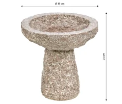 Dehner Vogeltränken|Gartenzwerge & Gartenfiguren > Granit-Vogeltränke, Ø 35 cm