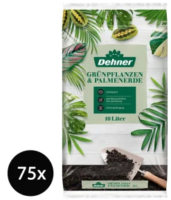 Dehner Grünpflanzen- und Palmenerde, 75 x 10 Liter New