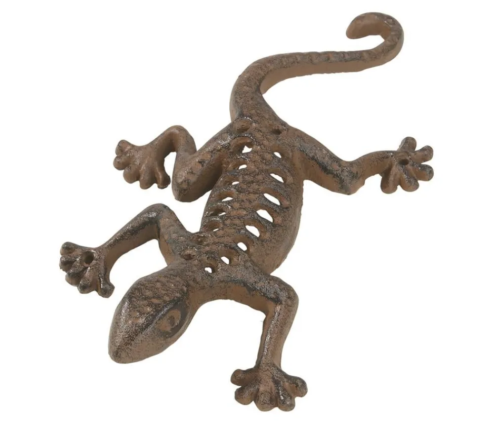 Dehner Gusseisen-Eidechse, 25 x 14 x 4,5 cm Braun Sale