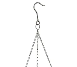Dehner Blumenampeln & -Schalen > Gusseisen-Hängeampel Katalonien mit Kokoseinlage, rund, rost, ca. Ø30/H15 cm