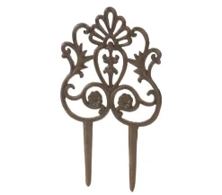 Dehner Gartenzwerge & Gartenfiguren - Gusseiserne Beeteinfassung, ca. B21,5/H35/T1 cm Braun