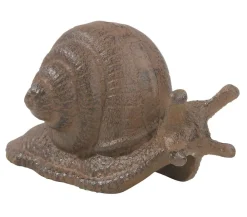 Dehner Gartenzwerge & Gartenfiguren - Gusseiserne Schnecke, 15 x 6,5 x 7 cm Braun