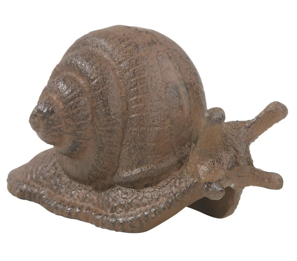 Dehner Gartenzwerge & Gartenfiguren - Gusseiserne Schnecke, 15 x 6,5 x 7 cm Braun