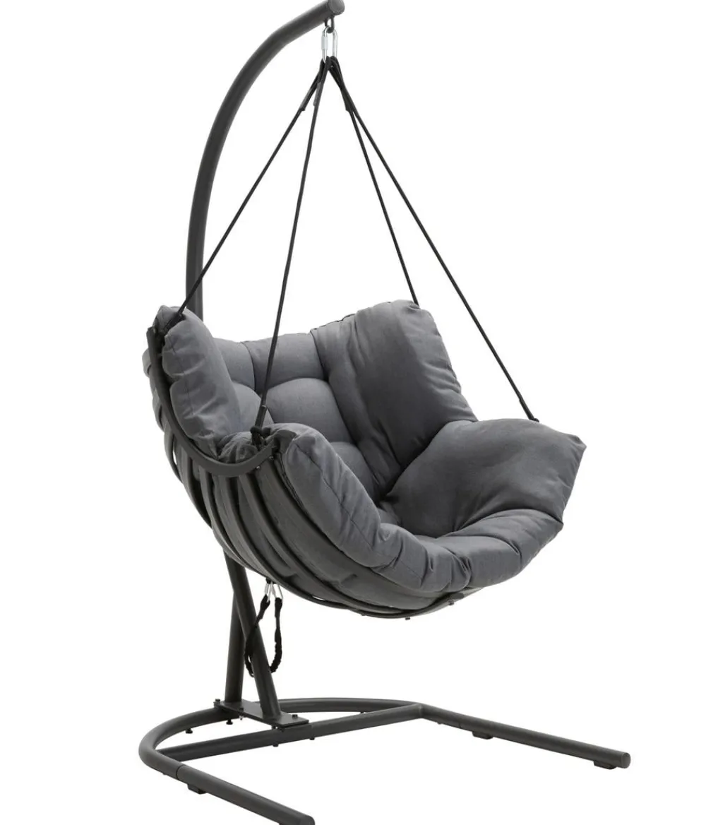 Dehner Hängesessel Chicago, ca. B110/H196/T107,5 cm Dunkelgrau Online