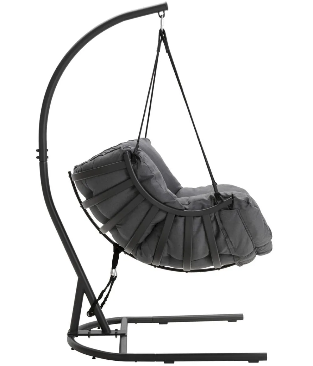 Dehner Hängesessel Chicago, ca. B110/H196/T107,5 cm Dunkelgrau Online