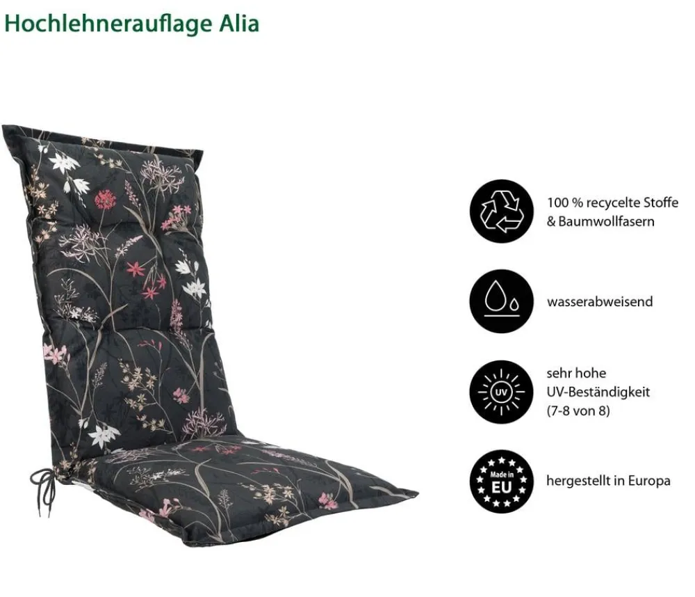 Dehner Hochlehnerauflage Alia, ca. B50/H6/T123 cm Best