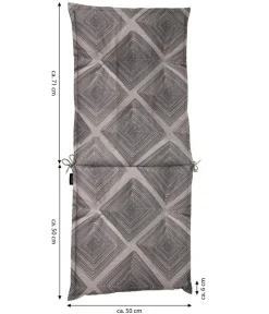 Dehner Sitzauflagen - Hochlehnerauflage Molise, ca. B50/H6/T121 cm Taupe