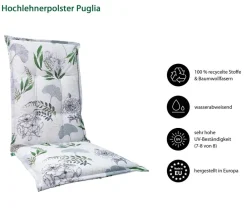 Dehner Sitzauflagen > Hochlehnerauflage Puglia, ca. B50/H6/T121 cm