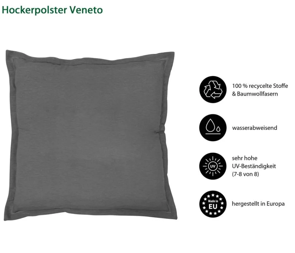 Dehner Sitzauflagen > Hockerkissen Veneto, ca. B50/H6/T50 cm
